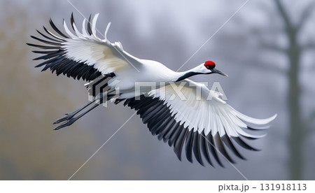 Elegant Bird With Red Crown Elegant Bird With Red Crown 131918113
