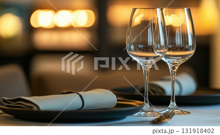 Detailed Snapshot Of A Table Set With Plates Detailed Snapshot Of A Table Set With Plates 131918402