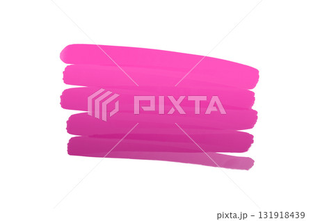 Brush label stripe purple pink. Pink watercolor hand drawn isolated stroke stain on background. Water color wet brush paint aquarelle illustration. 131918439