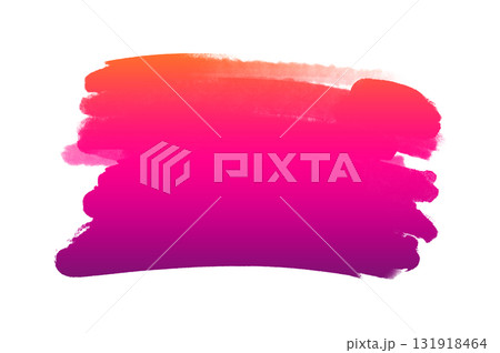 Brush label stripe purple pink. Pink watercolor hand drawn isolated stroke stain on background. Water color wet brush paint aquarelle illustration. 131918464