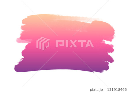 Brush label stripe purple pink. Pink watercolor hand drawn isolated stroke stain on background. Water color wet brush paint aquarelle illustration. 131918466