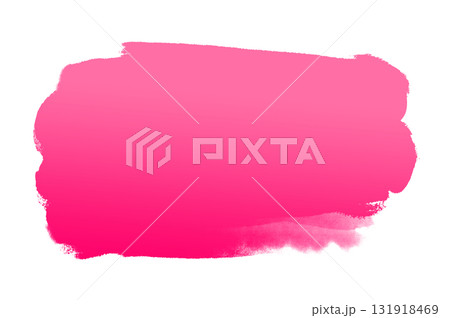 Brush label stripe purple pink. Pink watercolor hand drawn isolated stroke stain on background. Water color wet brush paint aquarelle illustration. 131918469
