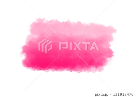 Brush label stripe purple pink. Pink watercolor hand drawn isolated stroke stain on background. Water color wet brush paint aquarelle illustration. 131918470