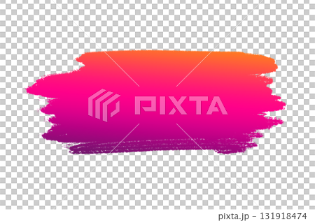 Brush label stripe purple pink. Pink watercolor hand drawn isolated stroke stain on background. Water color wet brush paint aquarelle illustration. 131918474