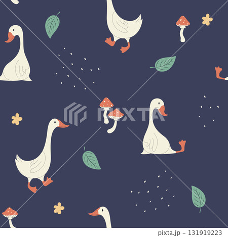 funny geese seamless pattern funny geese seamless pattern 131919223