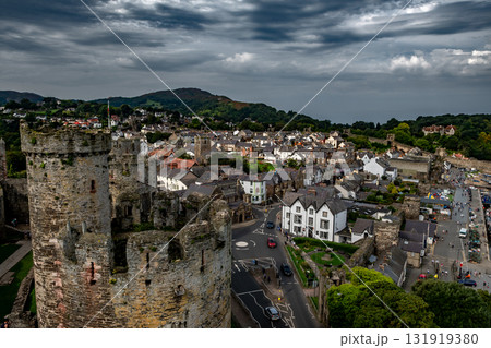 Conwy Castle With City And River Conwy In North Wales, United Kingdom 131919380