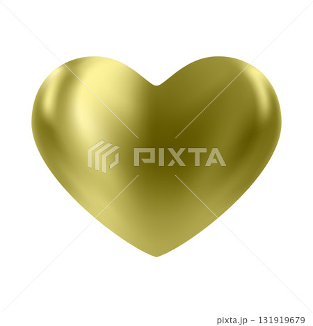 Green glossy 3d heart. Luxury realistic heart balloon. 131919679