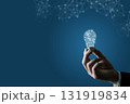 Creative ideas spark with innovative light bulb concept. 131919834