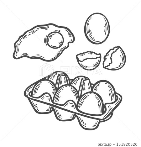 Set with images of eggs Set with images of eggs 131920320