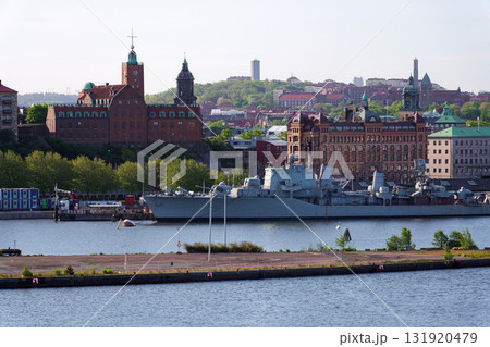 The Navigation school building on Kvarnberget in central Gothenburg, Sweden, sunny day 131920479