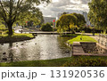 A small pond in the park area of the city . Europe 131920536