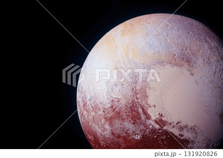 Planet Pluto on a dark background. Elements of this image furnished by NASA Planet Pluto on a dark background. Elements of this image furnished by NASA 131920826