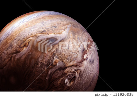 Planet Jupiter on a dark background. Elements of this image furnished by NASA Planet Jupiter on a dark background. Elements of this image furnished by NASA 131920839