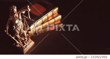 Lady justice. Statue of Justice in library Lady justice. Statue of Justice in library 131922303