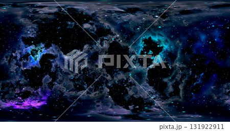 3d rendering. Space background with nebula and stars. Environment 360 HDRI map. Equirectangular projection, spherical panorama. 3d rendering. Space background with nebula and stars. Environment 360 HDRI map. Equirectangular projection, spherical panorama. 131922911