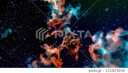3d rendering. Space wallpaper and background. Universe with stars, constellations, galaxies, nebulae and gas and dust clouds 3d rendering. Space wallpaper and background. Universe with stars, constellations, galaxies, nebulae and gas and dust clouds 131923036