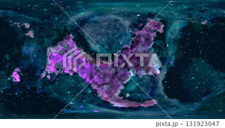 3d rendering. Space background with nebula and stars. Environment 360 HDRI map. Equirectangular projection, spherical panorama. 3d rendering. Space background with nebula and stars. Environment 360 HDRI map. Equirectangular projection, spherical panorama. 131923047