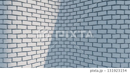 3D rendering. White brick wall masonry with a front view. 3D rendering. White brick wall masonry with a front view. 131923154