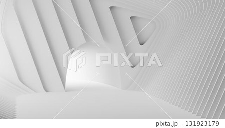 3d rendering. Concrete construction. A long corridor with holes on the sides into which light breaks through. Interior illustration 3d rendering. Concrete construction. A long corridor with holes on the sides into which light breaks through. Interior illustration 131923179