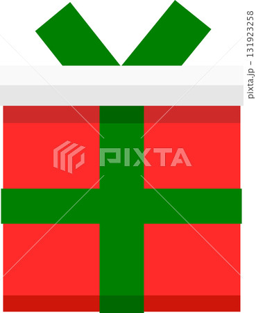 シンプルな四角い赤い箱のクリスマスプレゼント シンプルな四角い赤い箱のクリスマスプレゼント 131923258