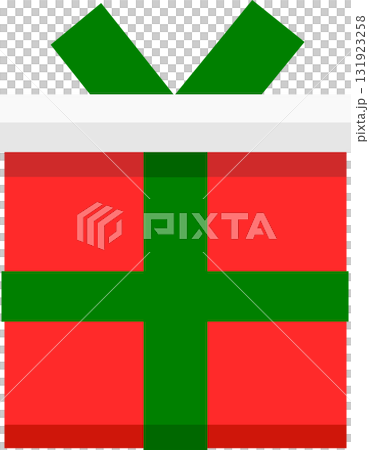 シンプルな四角い赤い箱のクリスマスプレゼント シンプルな四角い赤い箱のクリスマスプレゼント 131923258