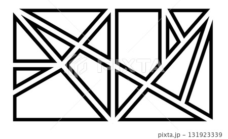 Geometric arrangement of tangram puzzle pieces for creative play Geometric arrangement of tangram puzzle pieces for creative play 131923339