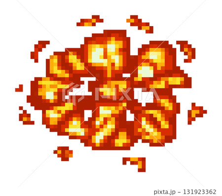 Pixel explosion concept for digital art and design projects 131923362