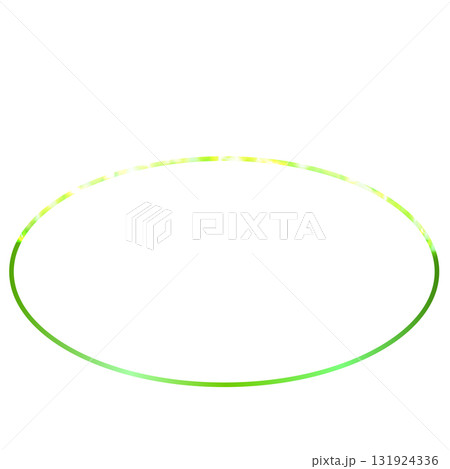Oval empty yellow-green frame with iridescent effect and glow. Oval empty yellow-green frame with iridescent effect and glow. 131924336