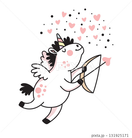 Cute unicorn on a cloud holding a star vector doodle illustration Cute unicorn on a cloud holding a star vector doodle illustration 131925171