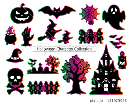 ハロウィン シルエット キャラクターセット ハロウィン シルエット キャラクターセット 131925928