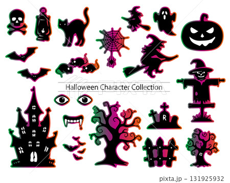 ハロウィン シルエット キャラクターセット 131925932