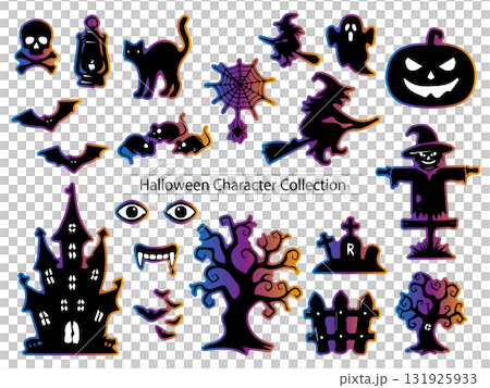 ハロウィン シルエット キャラクターセット 131925933