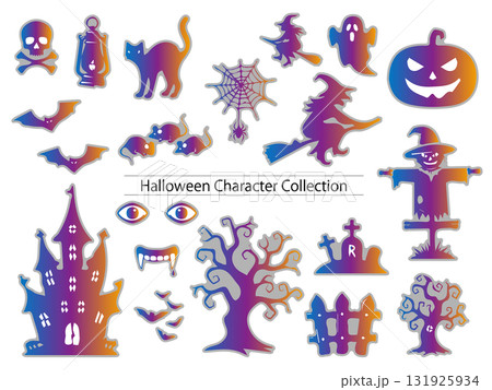 ハロウィン シルエット キャラクターセット 131925934