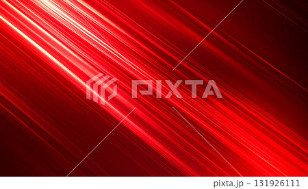 斜めに走る赤い光のエネルギーライン 131926111