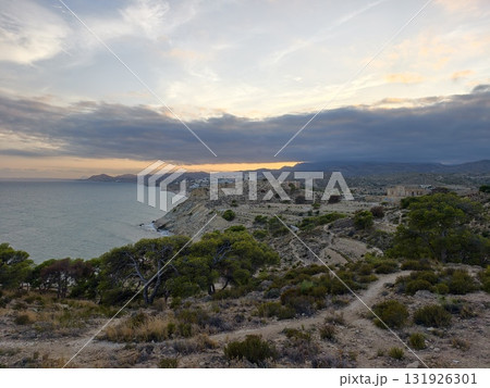 A Stunning and Captivating Sunset Over a Beautiful Coastal Landscape That You Must See 131926301