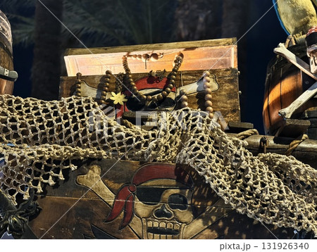 This Treasure Chest with a Pirate Motif and Nautical Decor is an eyecatching piece This Treasure Chest with a Pirate Motif and Nautical Decor is an eyecatching piece 131926340