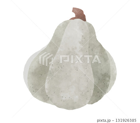 緑色のカボチャのイラスト 水彩風 緑色のカボチャのイラスト 水彩風 131926385