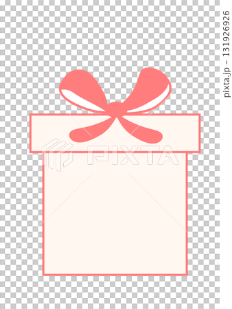 禮盒插圖，絲帶邊框，圖標，粉紅色，簡約 131926926