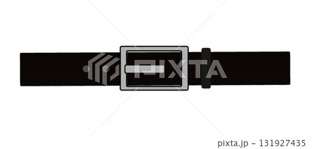 皮のベルト(黒)のイラスト 131927435