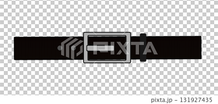 皮のベルト(黒)のイラスト 131927435