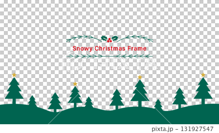 ミニマムなクリスマスの背景。シンプルな冬のフレーム。 ミニマムなクリスマスの背景。シンプルな冬のフレーム。 131927547