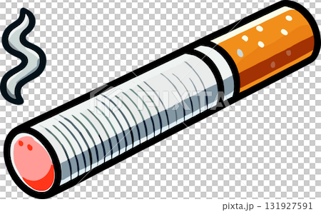 火のついたタバコのイラスト 火のついたタバコのイラスト 131927591