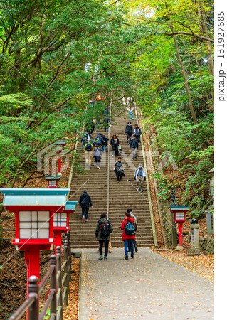 【東京都】豊かな自然に恵まれた高尾山薬王院の男坂 【東京都】豊かな自然に恵まれた高尾山薬王院の男坂 131927685