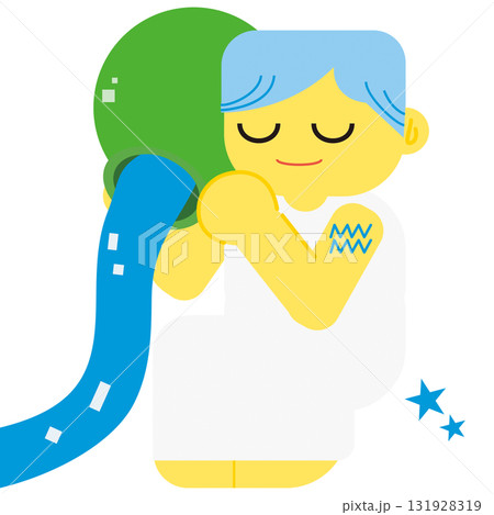 水瓶座のイラスト 131928319