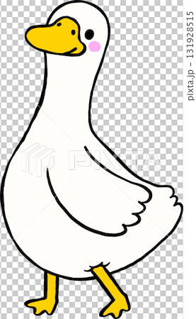 Illustration of Cartoon Silly Goosse Walking 131928515