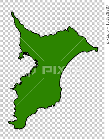 千葉縣地圖(綠色邊框) 千葉縣地圖(綠色邊框) 131928887