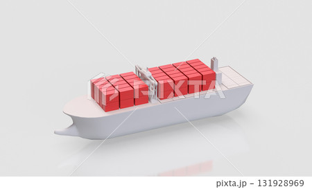 The Ship for Transport or Business concept 3d Rendering. 131928969