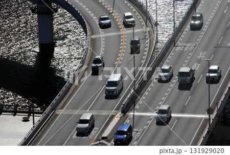 阪神高速道路環状線を俯瞰で見る 阪神高速道路環状線を俯瞰で見る 131929020