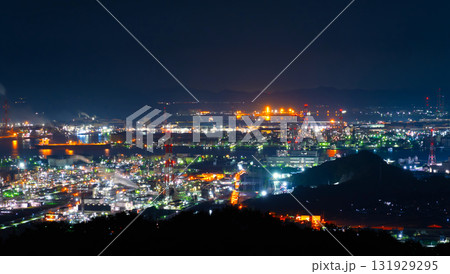 岡山県・水島コンビナート夜景 岡山県・水島コンビナート夜景 131929295