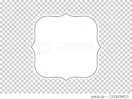 Frame illustration material Black and white lines Simple Vector PNG transparent 131929423